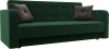 126155 Диван-книжка Тур (Зеленый,Коричневый/Велюр) Лига Диванов арт.126155