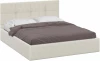 585396 Двуспальная кровать Манака 160 (Манака 160х200 бежевая) Woodville арт.585396