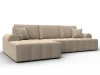 134745L Диван угловой Лига-080 угол левый (ДСП/Пластик/Велюр/Бежевый) Лига Диванов 134745L