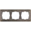 WL07-Frame-03 Рамка на 3 поста Werkel Antik, бронза