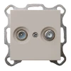 G6205T ТВ-розетка проходная + акустическая (тауп soft touch) Jasmart G-Classic G6205T