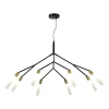 SLE1129-403-08 Подвесной светильник Evoluce Kaito SLE1129-403-08 Черный, латунь/Белый G9 8*5W (220V, на тросе)
