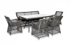 KATS2C4T-6-SET graphite Обеденная группа плетеная на 6 персон, цвет графит 4SIS Катания KATS2C4T-6-SET graphite