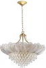 5048/16 Подвесная люстра Odeon Light Paroti 5048/16 золото/прозрачный/янтарный/металл/хрусталь/стекло E14 16*40W (220V, подвески, на цепи)