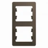 GSL000806 Рамка на 2 поста (шоколад) Systeme Electric Glossa GSL000806