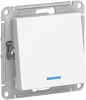 ATN000163 Выключатель встраиваемый одноклавишный с подсветкой (белый) Systeme Electric AtlasDesign ATN000163
