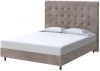 2027396 PROxSON Кровать Madrid Boxspring Standart (Ткань: Велюр Лофти Кофейный) 120x200