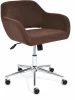14228 Кресло MODENA хром флок , коричневый, 6 Tetchair 14228