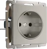 W1271004 Розетка с заземлением (дымчатый) Werkel W1271004