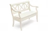 13550 Скамейка ALBIZZI (Альбицци) pure white (402) (дерево гевея/мдф)