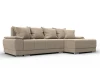 137089 Диван угловой Лига-119 угол правый (ДСП,Брус,Фанера,ЛДС,Велюр/Бежевый) Лига Диванов 137089