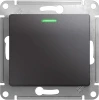 GSL001313 Выключатель встраиваемый одноклавишный с подсветкой (графит) Systeme Electric Glossa GSL001313