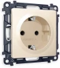 MA326010 Комплект механизма Ambrella Volt электрической розетки ALFA MA326010 Бежевый матовый с заземлением на винтовых зажимах 2P+E 16A-250V QUANT