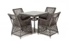 AC4T-5-SET graphite Обеденная группа плетеная на 4 персоны, цвет графит 4SIS Айриш AC4T-5-SET graphite