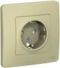 BLNRS001117 Розетка встраиваемая с заземлением и шторками (бежевый) Systeme Electric Blanca BLNRS001117