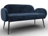 131091 Диван прямой Лига-086 (Фанера/Металл/Велюр/Синий) Лига Диванов 131091