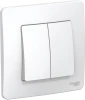 BLNVS010501 Выключатель встраиваемый двухклавишный (белый) Systeme Electric Blanca BLNVS010501
