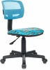 CH-299/BOOM Кресло детское Бюрократ CH-299 голубой TW-31 сиденье мультиколор бум сетка/ткань крестов. пластик