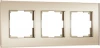 W0033111 Рамка на 3 поста (шампань, стекло soft-touch) Werkel W0033111 (a064578)