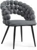 15765 Стул на металлокаркасе Woodville Ball dark gray / black