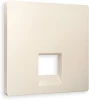 AP3320 Лицевая панель Ambrella Volt ALFA (Бежевый матовый) для компьютерной/телефонной розетки RJ-45/RJ-11 QUANT AP3320
