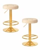 LM-5008-N_G-M_V-MJ9-10 Набор 2 шт табурет барный DOBRIN BRUNO GOLD (бежевый велюр (MJ9-10))
