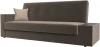118482 Диван-книжка Лига-020 стол справа (Коричневый,Бежевый/Велюр) Лига Диванов арт.118482