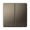 GAL000617S Выключатель двухклавишный (мокко) Systeme Electric GAL000617S