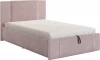 ZP.KM1.2-24.2172 Кровать с подъемным механизмом Хлоя 120х200 см Mebelson (ЛДСП,Ткань,Велюр/Светло-розовый) арт.ZP.KM1.2-24.2172