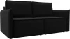 121906 Диван прямой Либерти мини (Черный/Микровельвет) Лига Диванов арт.121906