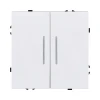 EC-010WH Выключатель 2-клавишный 10А/250В с LED подсветкой, белый матовый Kollinger Eclipse EC-010WH