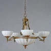02228/5 PB Люстра подвесная Ambiente by Brizzi Navarra, 10 ламп, бронза с белым