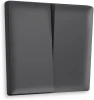 AP9030 Лицевая панель Ambrella Volt ALFA (Графит Мягкое касание) для 2-клавишных выключателей QUANT AP9030