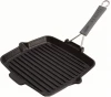 1202123 Сковорода для гриля квадратная, черная с силиконовой ручкой 24х24 см 1202123 Staub