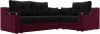114630 Диван угловой Кронос правый угол (Черный,Бордовый/Микровельвет) Лига Диванов арт.114630