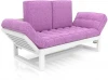 19173 Кушетка Arsko Балтик белая эмаль фиолетовая рогожка