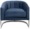 ZW-777 BLU SS Кресло Garda Decor ZW-777 BLU SS (Хром/Темно-синий)