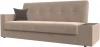 118473 Диван-книжка Лига-020 стол справа (Бежевый,Коричневый/Велюр) Лига Диванов арт.118473