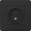 BLNRS000116 Розетка встраиваемая без заземления со шторками (антрацит) Systeme Electric Blanca BLNRS000116
