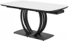 614M04915 Стол MATERA 160 MARBLES KL-99 Белый мрамор матовый, итальянская керамика/ черный каркас М-City