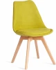 24518 Стул TULIP SOFT (mod. 053V) / 2 шт. в упаковке Tetchair (Дерево,Пластик,Ткань/Зеленый) арт.24518