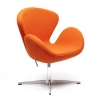 FR 0262 Кресло SWAN CHAIR оранжевый, кашемир