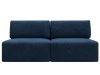 129472 Диван прямой модульный Лига-060 НПБ (ЛДСП,Брус,Фанера/Пластик/Велюр/Синий) Лига Диванов 129472
