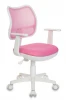 CH-W797/PK/TW-13A Кресло детское Бюрократ Ch-W797 розовый сиденье розовый TW-13A сетка/ткань крестовина пластик пластик белый