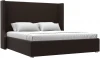 120737 Кровать интерьерная Ларго 180 (Коричневый/Экокожа) Лига Диванов арт.120737