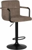 LM-5011_B-M_CT-LAR-E2041-05 Стул барный DOBRIN KRUGER ARM BLACK (какао вельвет (LAR-E2041-05))