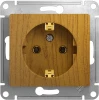 GSL000543 Розетка встраиваемая с заземлением (дуб) Systeme Electric Glossa GSL000543