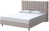 2013120 PROxSON Кровать Tallinn Boxspring Standart (Ткань: Велюр Gratta 2 Латте) 120x200