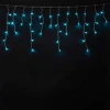 ECC100-10-8A Гирлянда Бахрома на Батарейках 3 х 0,5 м Аква, 100 LED, Провод Прозрачный Силикон, IP65