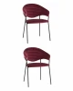 УТ000042907 Стул Алексис велюр винный, опора черный муар (набор 2 шт) Stool Group УТ000042907